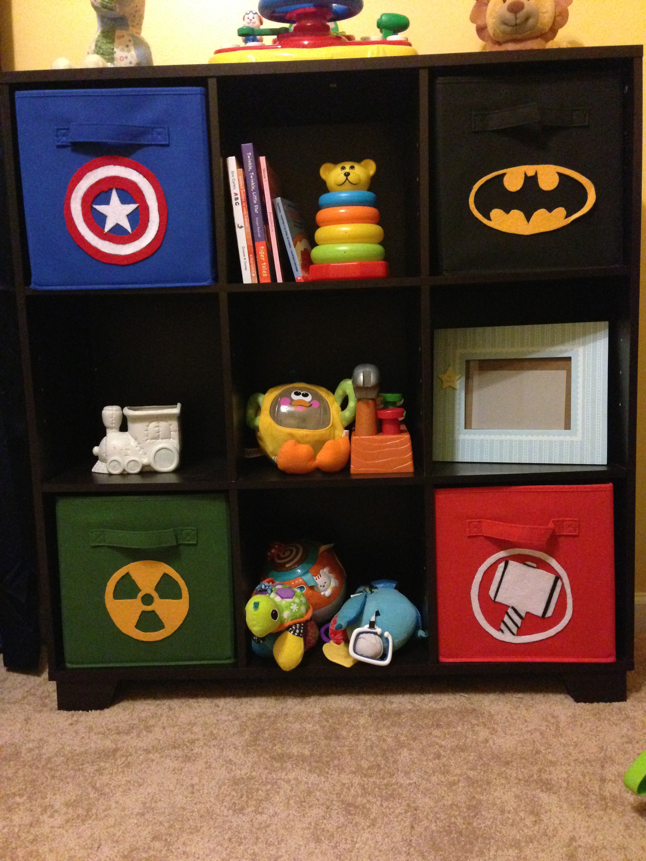 superhero toy storage